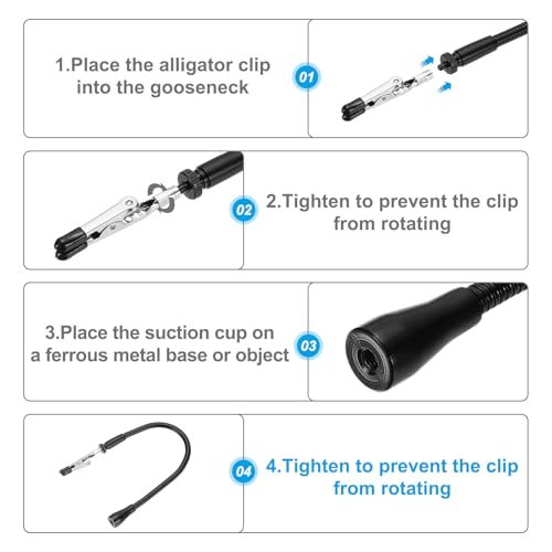 Helping Hands Soldering Clamp, 12.5inch Magnetic Gooseneck Metal Arms view 4