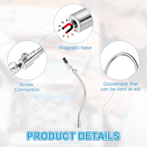 Helping Hands Soldering Clamp, 8.3inch Magnetic Gooseneck Metal Arms view 3