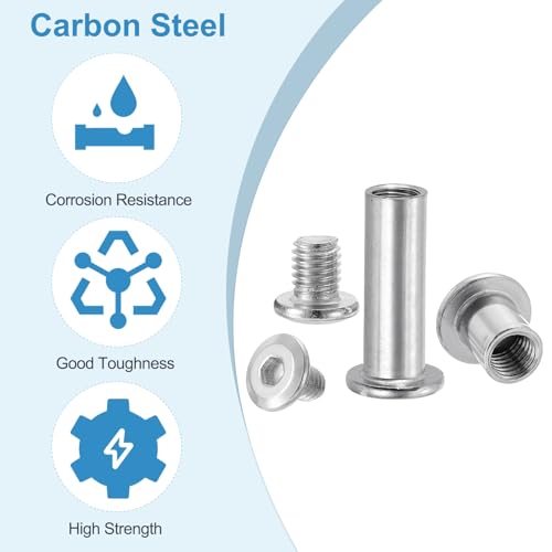 Hex Chicago Screws, Silver view 4