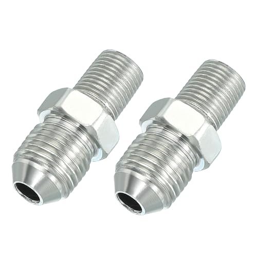 Hex Reducing Nipple Connectors Pipe Adapter, Plated Steel 2Pcs, Pipe — PATIKIL