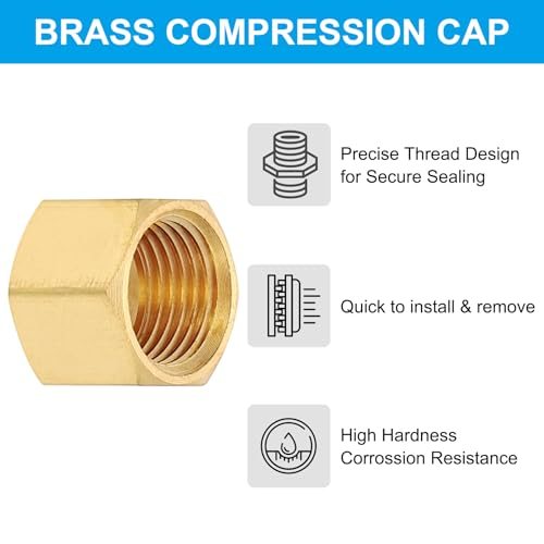 Hex Thread Pipe Fitting Tubing Ends Sealing Cap view 3
