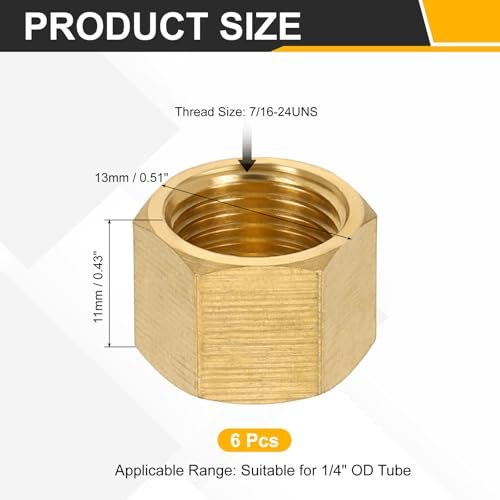 Hex Thread Pipe Fitting Tubing Sealing Ends view 2