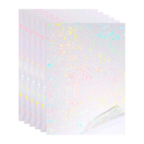 Holographic Laminate Sheets 12"x8" Cracked Glass Pattern 6Pcs — PATIKIL