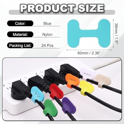 Hook Loop Oval Cable Ties Electronics Organize Wire Classify view 2