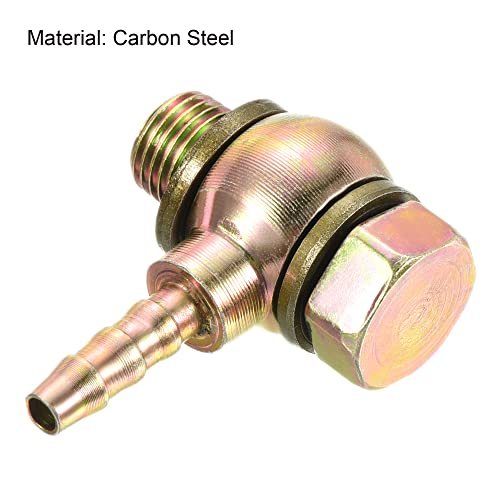 Hose Barb Fitting Elbow 5mm Barbed M10x1 Male Thread, Carbon Steel Pipe view 3