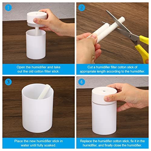 Humidifier Cotton Filter Sticks, White view 5