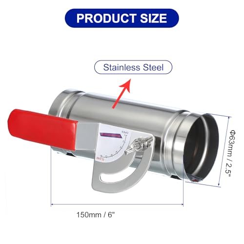HVAC Duct Manual Volume Backdraft Damper, Airflow Ducting Branch Vent view 2