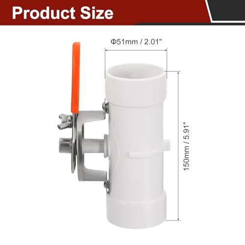 HVAC Duct Manual Volume Damper, PVC, White view 2