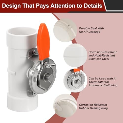 HVAC Duct Manual Volume Damper, PVC, White view 4