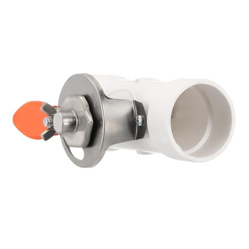 HVAC Duct Manual Volume Damper, PVC, White — PATIKIL