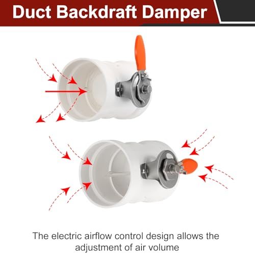 HVAC Duct Manual Volume Damper, PVC, White view 3