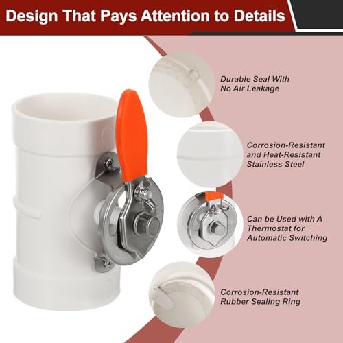 HVAC Duct Manual Volume Damper, PVC, White view 4