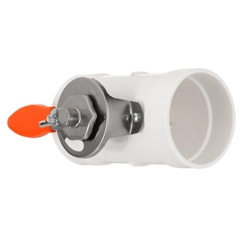 HVAC Duct Manual Volume Damper, PVC, White — PATIKIL