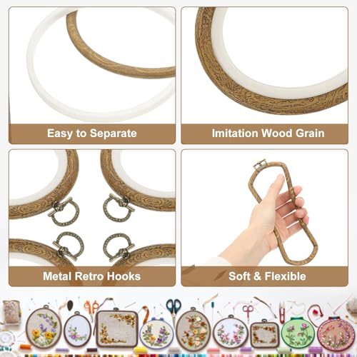 Imitated Wood for Embroidery Art Craft Handy Sewing Decoration view 3