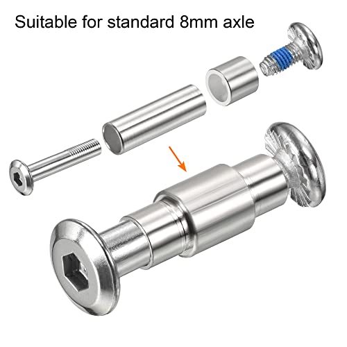 Inline Axle Bearing Spacers, 8 Pack Skates Speed Spacer Hardware Aluminum view 5