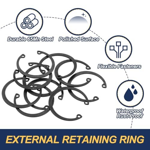 Internal Retaining Rings 45mm C-Clip Snap Ring 65Mn Steel view 3
