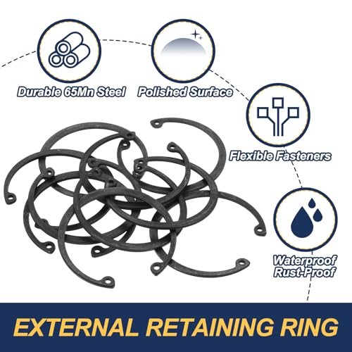 Internal Retaining Rings 65mm C-Clip Snap Ring 65Mn Steel view 3