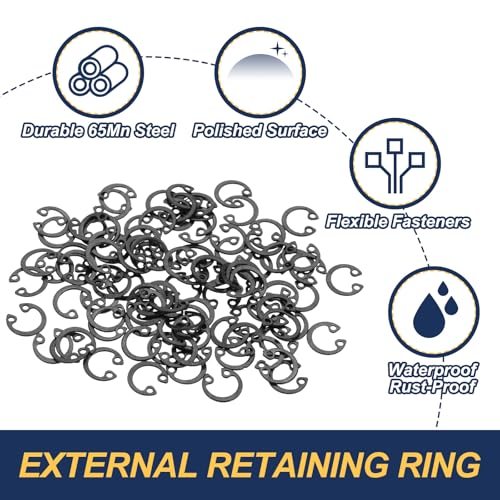 Internal Retaining Rings 8mm C-Clip Snap Ring 65Mn Steel view 3