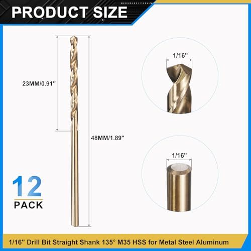 Jobber Straight Shank 135° Gold Finish view 2