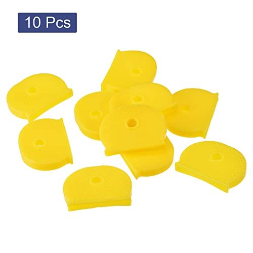 Key Cap Cover Tags 10Pcs Keys Identifier Label ID Silicone Yellow view 3