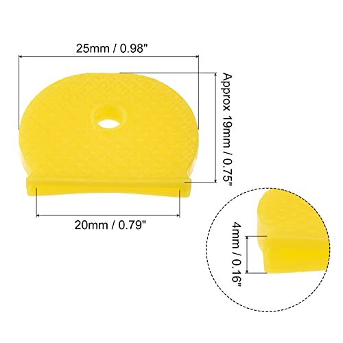 Key Cap Cover Tags 10Pcs Keys Identifier Label ID Silicone Yellow view 2