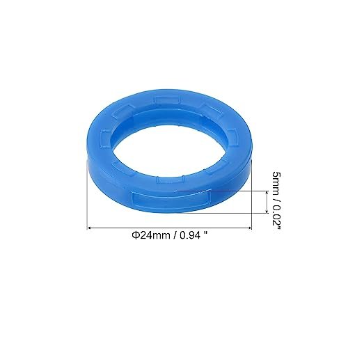 Key Caps Covers Rings 0.9" Coding Tags Silicone Blue 5pcs view 2