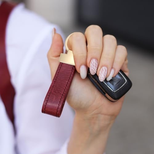 Key Fob Hardware with Split Ring 1" with 2 Screws Light Black, Key view 4