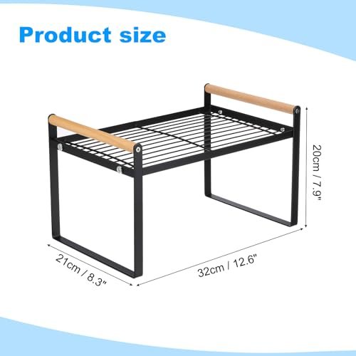 Kitchen Cabinet Organizer Shelves, 2 Pack Stackable Cabinet Shelves view 2