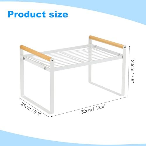 Kitchen Cabinet Organizer Shelves, Stackable Cabinet Shelves Organizer view 3