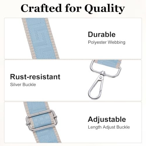 Knit Purse Strap, Solid Color Adjustable Crossbody Bag Replacement view 3