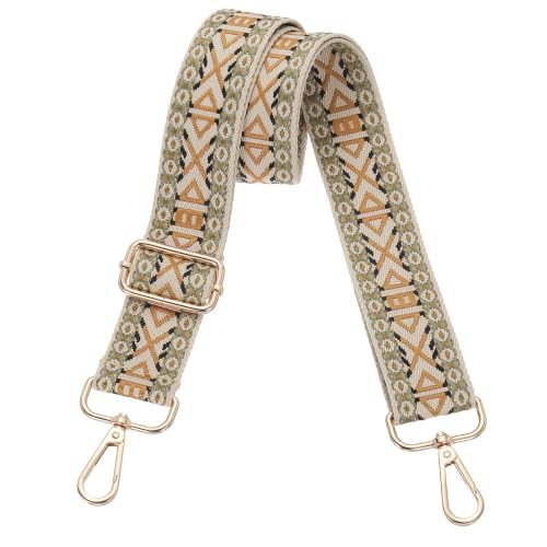 Knit Purse Strap, Wide Shoulder Strap Beige/Brown(Gold Buckle), Diamond — PATIKIL