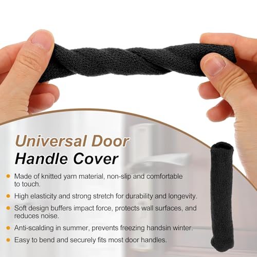 Knitted Door Handle Cover, 8 Pcs Antifreeze Anti-Scald Door Knob view 3