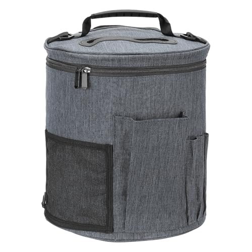 Knitting Bag for Yarn Large Size Organizer Strap Case Holder Gray — PATIKIL