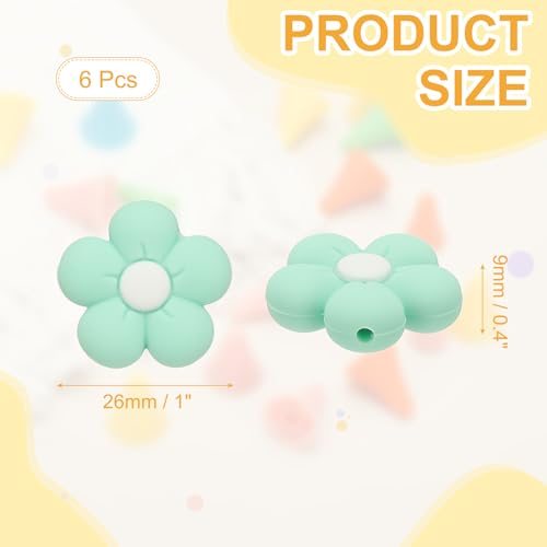 Knitting Needle Point Protectors, 6Pcs Needle Tip Stoppers Flower Covers view 2