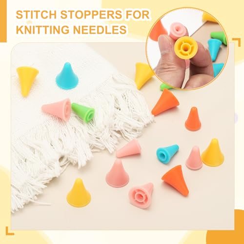 Knitting Needle Point Protectors Needle Tip DIY Multicolored, Stoppers view 3
