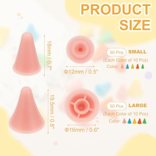 Knitting Needle Point Protectors Needle Tip DIY Multicolored, Stoppers view 2