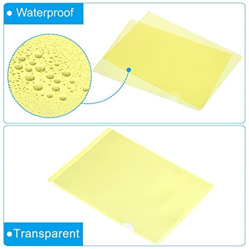 L Type Folders 12 Pack 8.9 x 6.3 inches A5 Plastic Clear Document Folder view 4
