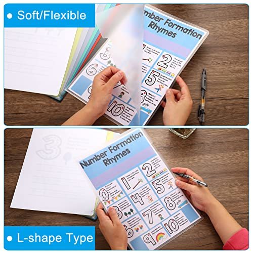 L Type Folders 12 Pack 8.9 x 6.3 inches A5 Plastic Clear Document Folder view 5