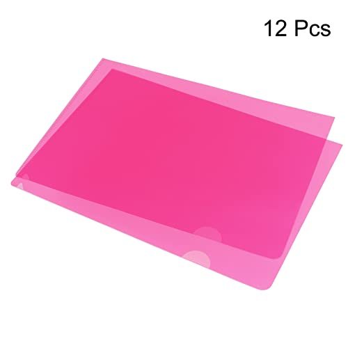 L Type Folders 12 Pack A4 Plastic File Project Pockets Clear Paper view 3