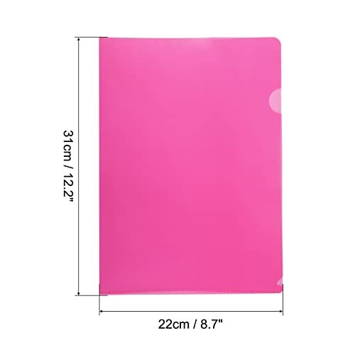 L Type Folders 12 Pack A4 Plastic File Project Pockets Clear Paper view 2
