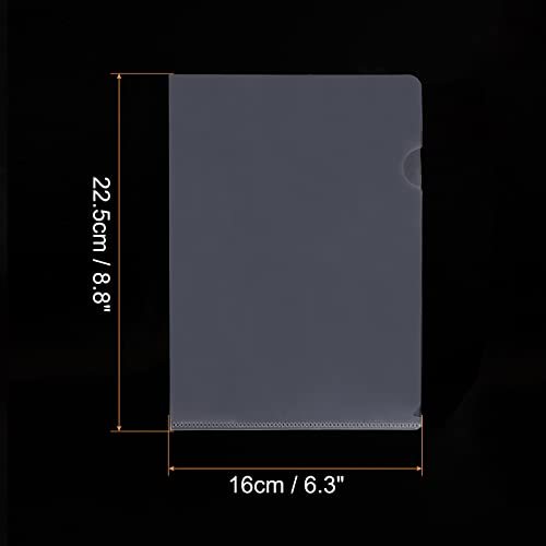 L Type Folders, 12 Pack A5 8.8 x 6.3 Plastic File Project Pockets Clear view 2