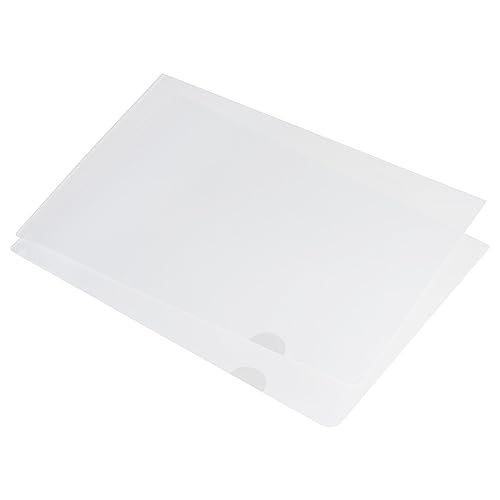 L Type Folders, 12 Pack A5 8.8 x 6.3 Plastic File Project Pockets Clear — PATIKIL