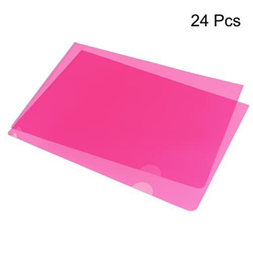 L Type Folders 24 Pack A4 Plastic File Project Pockets Clear Paper view 3