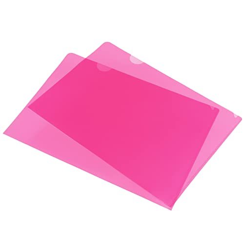 L Type Folders 24 Pack A4 Plastic File Project Pockets Clear Paper — PATIKIL