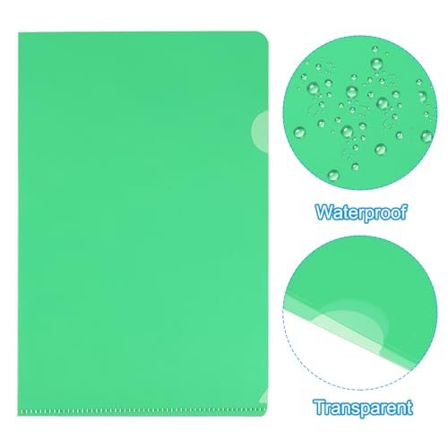L Type Folders 50 Pack A5 Plastic File Project Pockets Clear Paper view 3