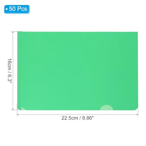 L Type Folders 50 Pack A5 Plastic File Project Pockets Clear Paper view 2