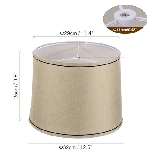 Lamp shades for Table Lamps 11.4" Top x 12.6" Bottom x 9.8" High Drum view 2