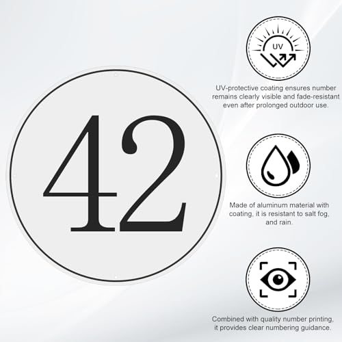 Large Metal Number Sign view 3