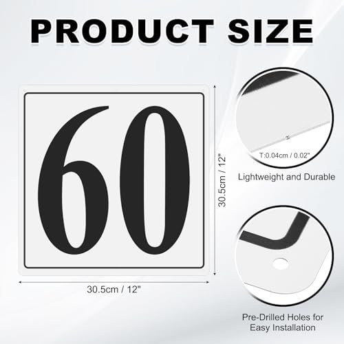 Large Metal Number Sign, Plate Area Marker Parking Weather-Resistant Signs view 2