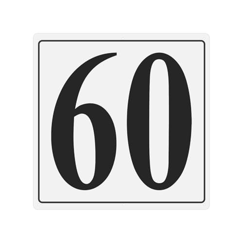 Large Metal Number Sign, Plate Area Marker Parking Weather-Resistant Signs — PATIKIL